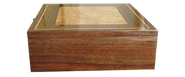 Claro walnut box side - Handcrafted large wood men's valet box