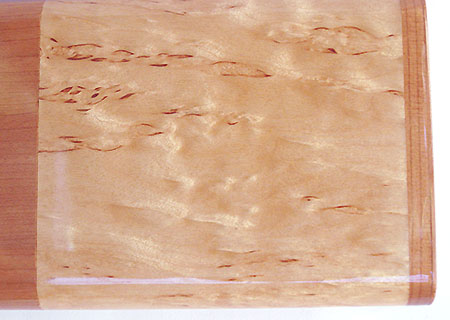 Karelian birch burl pill box top  closeup