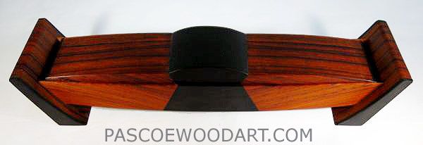 Decorative weekly pill box made from ebony and cocobolo